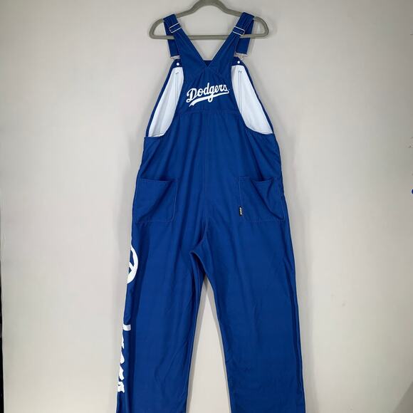 Foco Dodgers Women Overalls XL Blue Los Angeles Big Logo MLB Baseball NEW - Picture 4 of 11